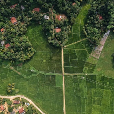 Aerial view of a land plot in Sri Lanka